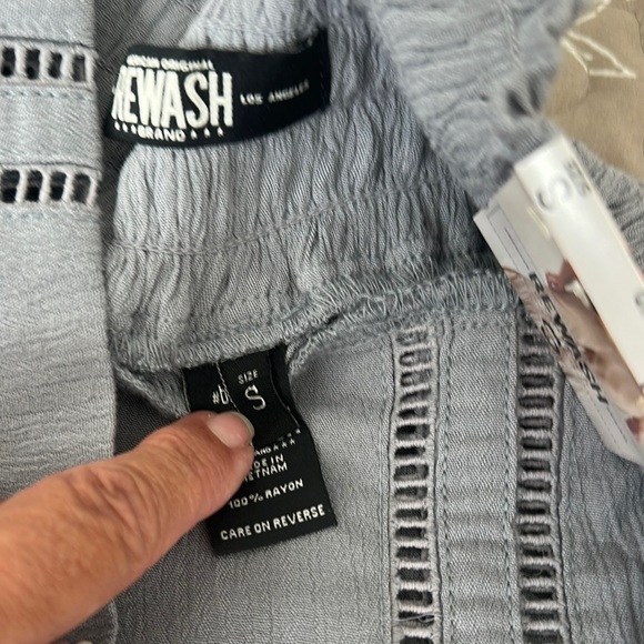 Rewash Blue Ruffle Bell Wide Leg Pants - Picture 6 of 9